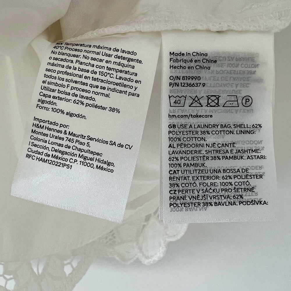 H&M White Lace Tank Top NWT - Picture 4 of 4